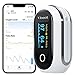 Price comparison product image Vibeat Rechargeable Bluetooth Pulse Oximeter Approved UK with Continuous Monitoring Built-in Offline Storage, Oxygen Monitor finger Adults for Sleep Apnea and Heart Rate Oxygen Saturation, Free APP