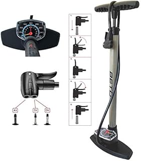 Standpumpe mit Extra grossem Manometer BETO Fahrradpumpe - für Alle Ventile
