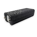 All New Black Jewel Design Self Defense Stun Gun with LED Flashlight