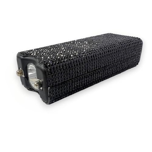 All New Black Jewel Design Self Defense Stun Gun with LED Flashlight