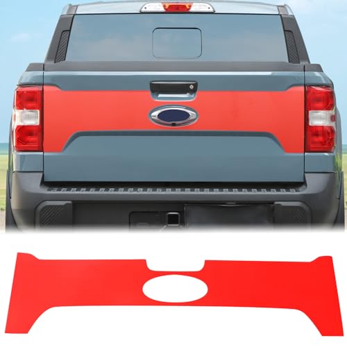 Image of Aunginsy Trunk Tailgate Panel Decal Sticker Wrap Compatible with Ford Maverick 2022-2024 2025 Pickup Tailgate Door Panel Red Graphics Precut Vinyl Decal Decorative Sticker Protection Accessories