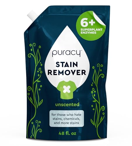 Image of Puracy Stain Remover, Travel and Laundry Stain Cleaner for Clothes, Baby Essentials, Kids Stains, Oil and Fabric Spot Cleaner, (Stain Remover Spray, 48 fl oz)