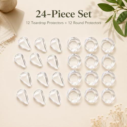 24 Pack Clear Baby Safety Corner Guards, Furniture & Table Protectors - Image 3