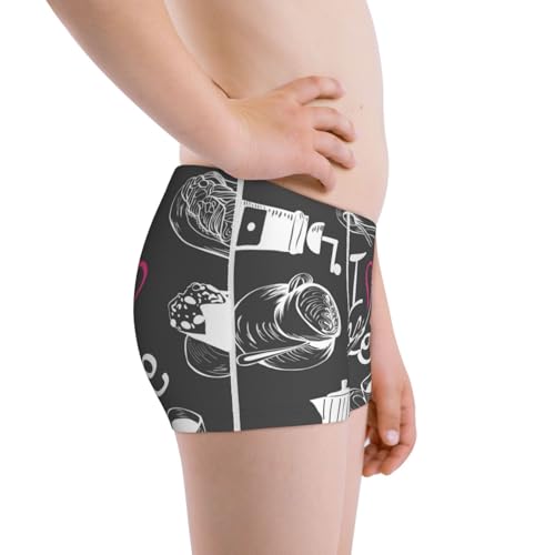 Boys' Cotton Boxer Brief Soft Underwear-I Love Coffee2