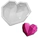 Diamond Heart Mousse Cake Mold Trays, 7.8-inch Silicone Baking Pan-Food Grade & BPA Free-Not Sticky Mould Suitable For Mousse,Chocolate Brownie,Jelly,Ice Cream,Chiffon,Cheesecake,Fondant