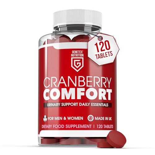 Cranberry Comfort Urinary Support Supplement – UTI & Bladder Support, Natural Urinary Tract Health Supplement for Women & Men – 120 Tablets – Made in The UK, Vegan Friendly