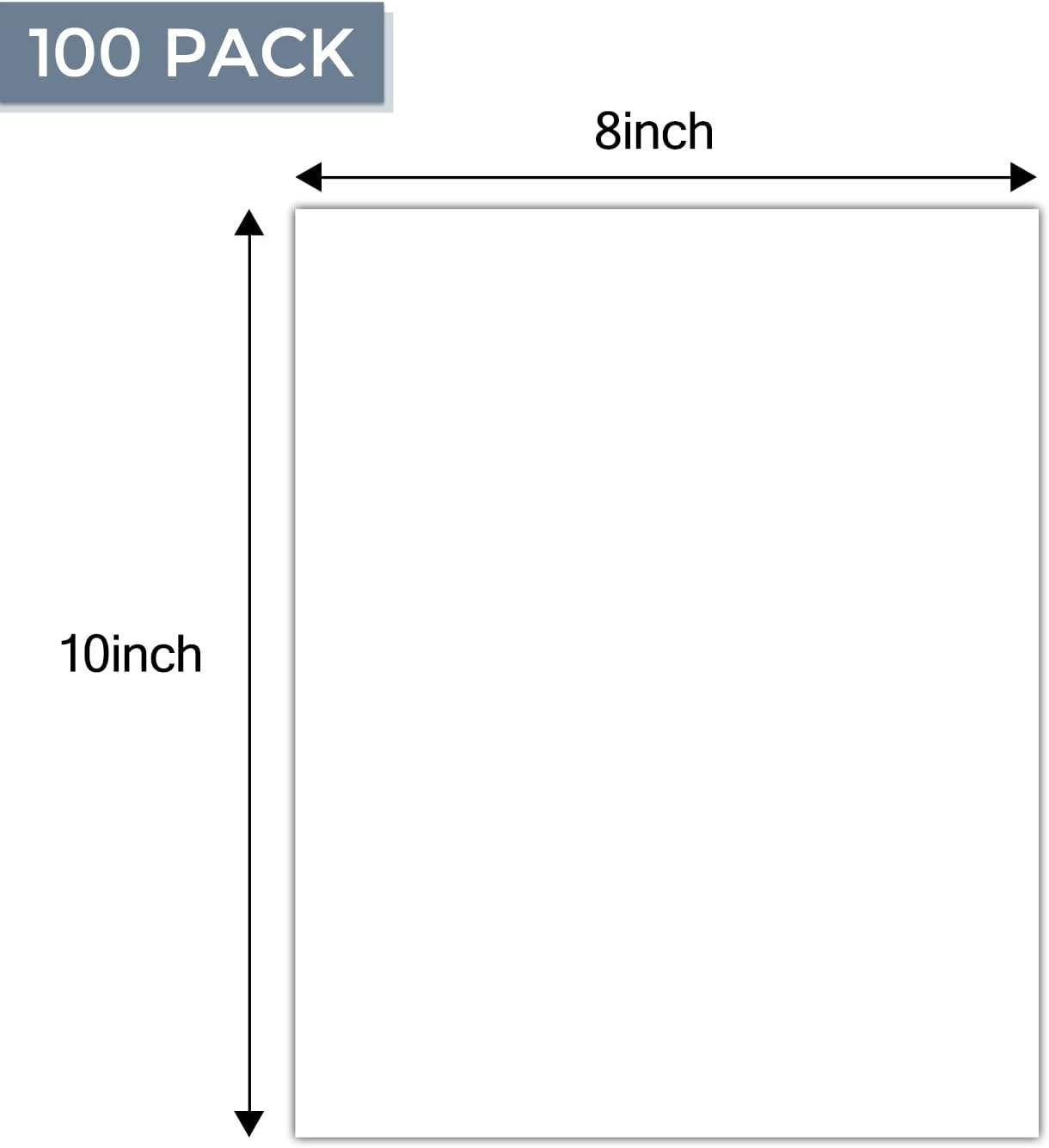 Golden State Art, Pack of 100, 8x10 White Backing Boards, 4-Ply Thickness, Signature Friendly, Great for Photos, Pictures, Frames, Prints