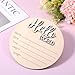 Wooden Newborn Sign, 5.9 Inch Hello World Baby Birth for Hospital, Welcome World Newborn Signs for Babies Shower Hospital Nursery Boys & Girls, White