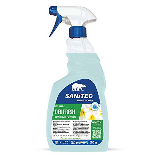 Sanitec Deo Fresh, Deodorante Muschio Bianco, Spray 750 ml