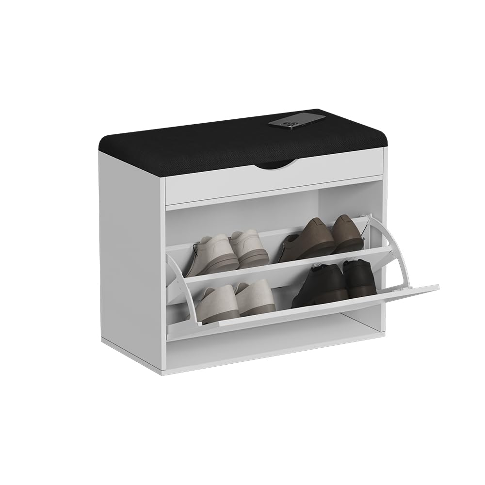 Vicco Schuhbank Schufy, Weiß, 60 x 51 cm