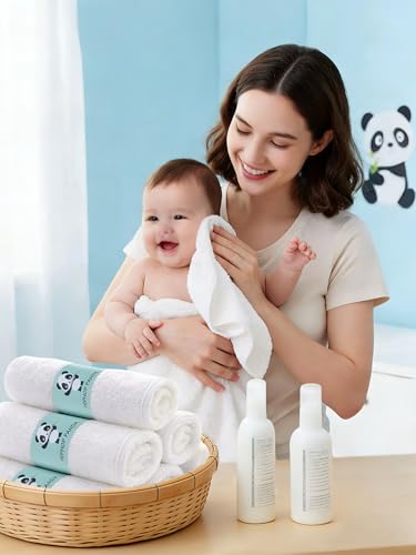 HIPHOP PANDA Ultra Soft Baby Washcloths 2 Layer Absorbent Wash Cloths - image 3