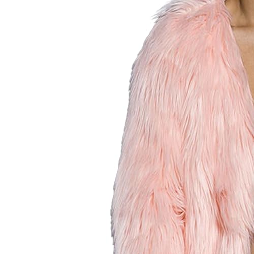 Mens Open Front Faux Fur Long Coat Warm Solid Color Cardigan Furry Overcoat Winter Fashion Thicken Fluffy Outwear3