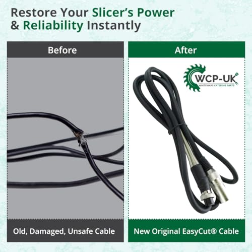 Easycut Doner Cutter Replacement Power Lead for Donner Kebab Slicer Knife, 2 Metres (2M) long Rubber Cable with 3 Pin Connector (1-Pack) - Image 5