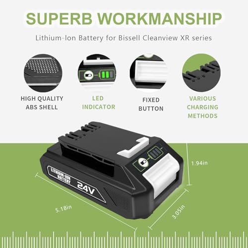 Image of GOXX 24V 3.0Ah Replacement Battery for Bissell Vacuum, Compatible with Cleanview XR and Cleanview XR Pet Vacuums,for Item Model Number 3789U 3797V, Replace for Greenwork 24V Battery