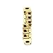 1 Set Guitar Roller Bridge, Alloy Roller Saddle Bridge Replacement Part Electric Guitar Set for Style 6-String Electric Guitar (Gold)