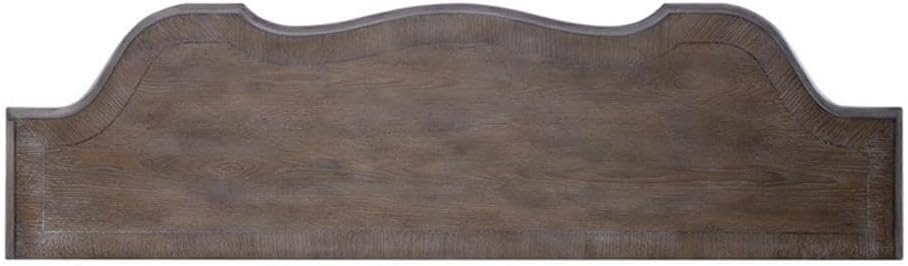 Pemberly Row Farmhouse 56" Hall Console Table, Antique White Finish, Poplar Solids with White Oak and Birch Veneers, Weathered Brown Whitewash Top, Full-Extension Drawer, Bottom Shelf, Classic Accent