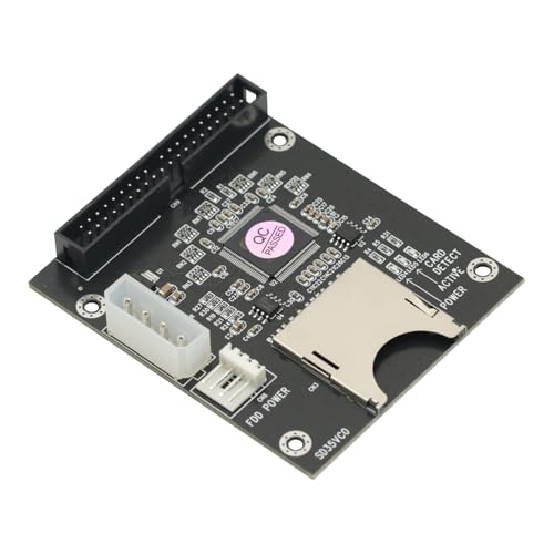 5V SD Card Module to IDE3.5 40 Pin Disk Drive Adapter Board Riser Card Capacity Supports Up to 128GB SDXD Card ATA IDE Module