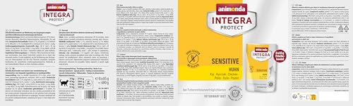 animonda INTEGRA PROTECT Katzenfutter nass Sensitive Huhn (8 x 85g), vom Tierarzt empfohlen bei Futtermittelallergie, mit Veterinären entwickeltes Diätalleinfutter für erwachsene Katzen