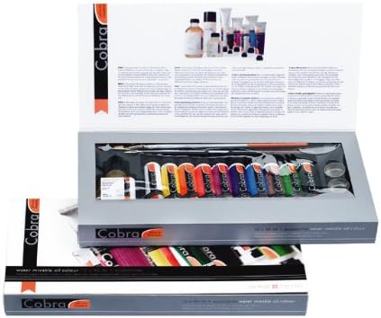 Cobra gift set 10 x 40ml + accessories - Watermixable Oil Paint Set