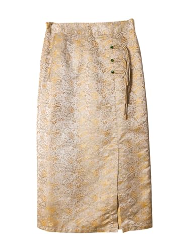 Jupe midi polyvalente en brocart pour vos sorties et soirées chic