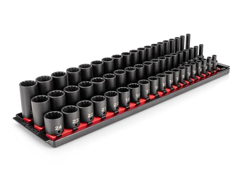 TEKTON 3/8 Inch Drive Impact Socket Set 57-Piece | SID91123