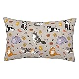 20x30 Inch Cute cat Standard Pillow Cases, Ultra Soft Microfiber Pillow Cover, Hidden Zipper, for Bedroom Couch Living Room Decor Gifts