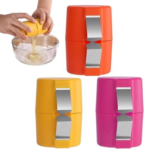 Sbuccia Uova - Set di 3 Frantumatori ad Alte Prestazioni per Uova Bollite (Arancione, Rosa, Giallo)