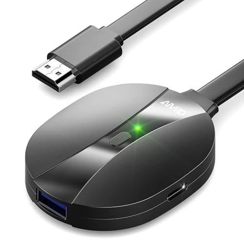 Image of AIMIBO True 4K Wireless Display Adapter, 2026 Plug & Play 2.4G+5G@60Hz HDMI Wireless Dongle for i-Phone 17 Android Windows macOS Tablet Laptop to HDTV Monitor Projector -Support Airplay DLNA Miracast