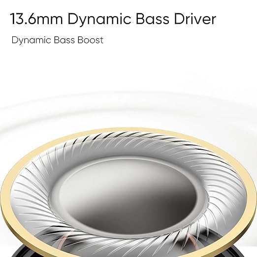 Image of Realme Buds Wireless 3 Bluetooth Neckband Headphones, 13.4mm Driver, 32H Playtime, AI ENC Noise Cancellation, IP55, Bluetooth 5.4 White RA55