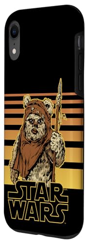 Coque iPhone XR Star Wars Ewok rigide avec motif dégradé rayures orange - 2