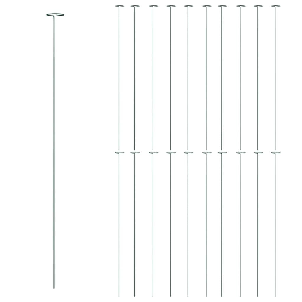Garten-Pflanzstäbe, 20 Stück, dunkelgrün, 91 cm, Stahl, Anzugmöbel