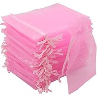 Carehabi - Sachets en organza, sachets en organza, pochette à bijoux, sacs de mariage, sacs de lavande (7 x 9 cm, violet