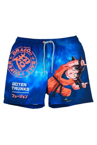 Dragon Ball Z Bañador para Niño, Shorts de Baño Bermudas, Bañador de Natación Infantil, Talla 8 Años | Azul