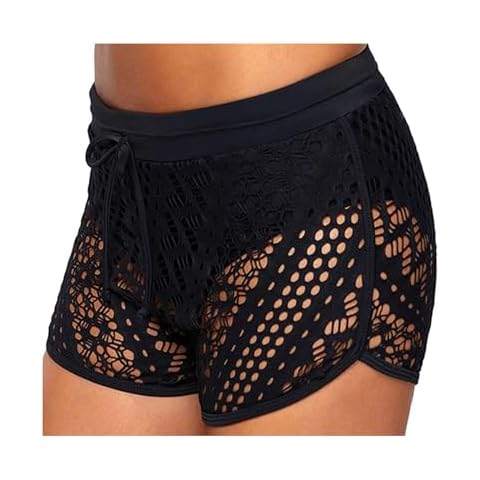 ECUPPER Womens Lace Crochet Tankini Bottoms Cover