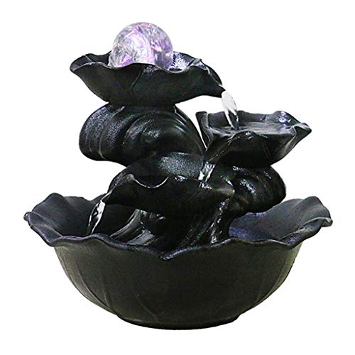 Fontaine de méditation en céramique pour salon et chambre avec boule de cristal zen