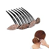 EZ PEACH ラインストーン ヘアコーム DE 夜会巻き らくちん かんたん ヘアアレンジ 初心者の方にお勧め キラキラと輝 バレッタ クリスタル 夜会巻き コーム (簡単ヘ F)
