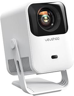 VEVSHAO A15 Projetor Portátil Android 13.0,5G Wifi Bluetooth Mini Projetor com Foco Automático e Suporte 100° Giratório,retroprojetor Full HD 720P Ideal para Cinema em Casa e Presente