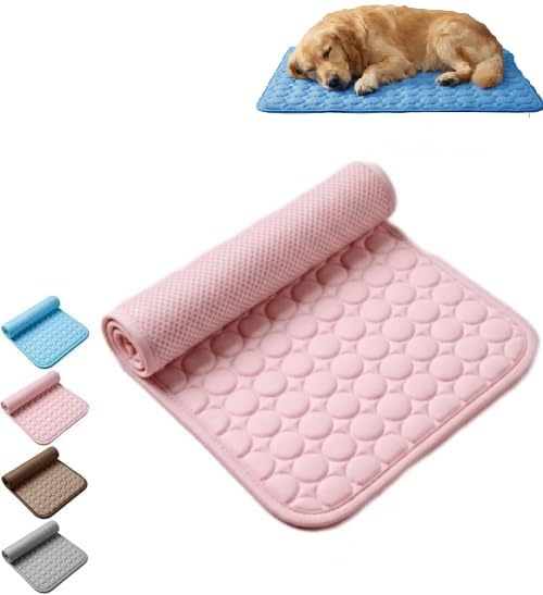 The Dog Hub Arctic Cooling Dog Mat, Self Cooling Mat for Large & Small Dogs, Creating a Sooth and Cool Effect (Pink,XXL-150X100CM)