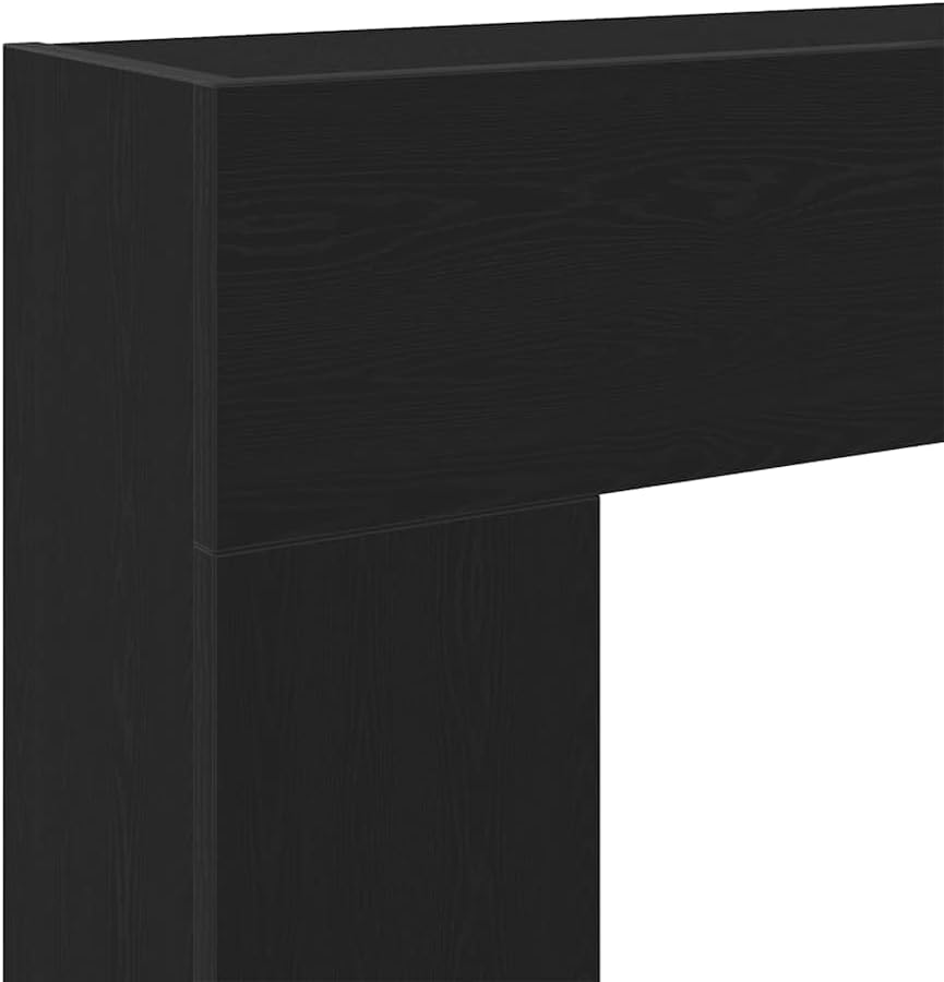 vidaXL Fireplace Surround Black Oak 31.9x7.1x32.3 Engineered Wood