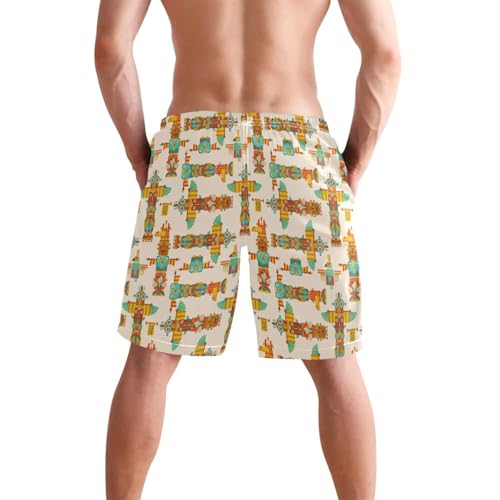 Devil Eye Men's Swim Trunks Quick Dry Beach Shorts with Pockets and Mesh Lining3