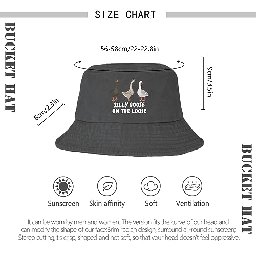 Image of Funny Goose Hat Silly Goose On The Loose Trucker Hat Women Vintage Mesh Cap for Summer