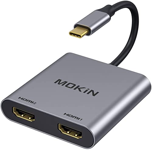 Image of USB C Docking Station USB Type C to Dual Monitor HDMI Adapter 4K@60HZ for MacBook Pro 2020-2016,MacBook Air 2020-2018,Chromebook Pixel,LenovoYoga 720 /730,Surface Book 2 etc