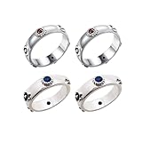 GFLPO 4Pcs Howls Moving Castle Ring,Anime Rings,Sophie Rings,Cosplay Rings,Metal Adjustable Open Rings for Women Men and Howl's Fans Mobile Castle Fans,Howls Moving Castle Jewelry