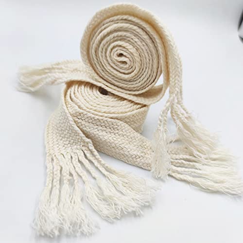 AUNHIRU Braided Cotton Flat Rope Cord