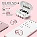 Ear buds Wireless Earbuds, HiFi Stereo Bluetooth 5.3 Running Headphones with Dual LED Display 30Hrs Playtime, Built-in Mic, Type-C, in-Ear Bluetooth Earphones with Earhooks for Sport, Rose Gold