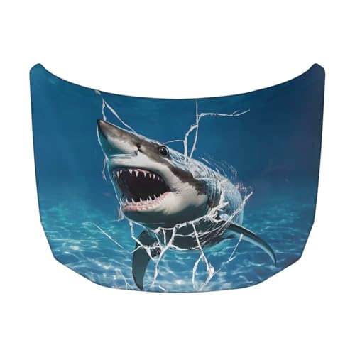 Image of Cute Shark Hood Cover for Truck Stretchable Engine Cover Can be Washed Hood Wraps Universal for Cars