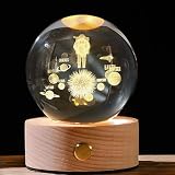 Sistema solare 3D, sfera di cristallo con LED, luce notturna colorata, sfera di cristallo, luce notturna, scena notturna creativa, astronomia, lampada a LED, sistema solare, lampada da comodino, sfera