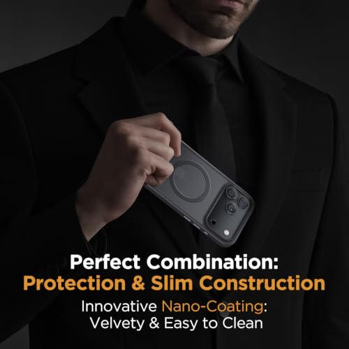 Image of Miracase for Translucent 18 Pro Max Phone Case, Deep Grey