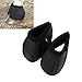 HOHXFYP Bell Boots for Horses, Oxford Cloth Horse Bell Boots with Quick Wrap Hook & Loop, Breathable Anti Spin Equine Horse Boots Bell Boots, Durability & Comfort (Black)