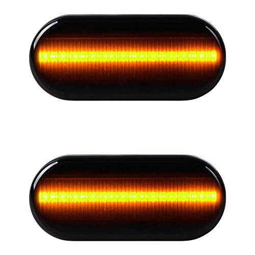GZLMMY 2PCS LED Side Indicator Marker Light Kit Turn Signal Sequential Lamp Bulbs Compatible for Volkswagen for VW MK4 GTI R32 Golf Jetta Bora B5 B5.5 Passat New Beetle (Yellow)